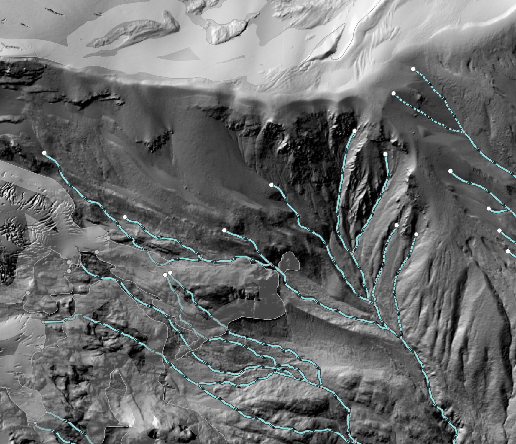 Screenshot of iD editor showing a LiDAR basemap