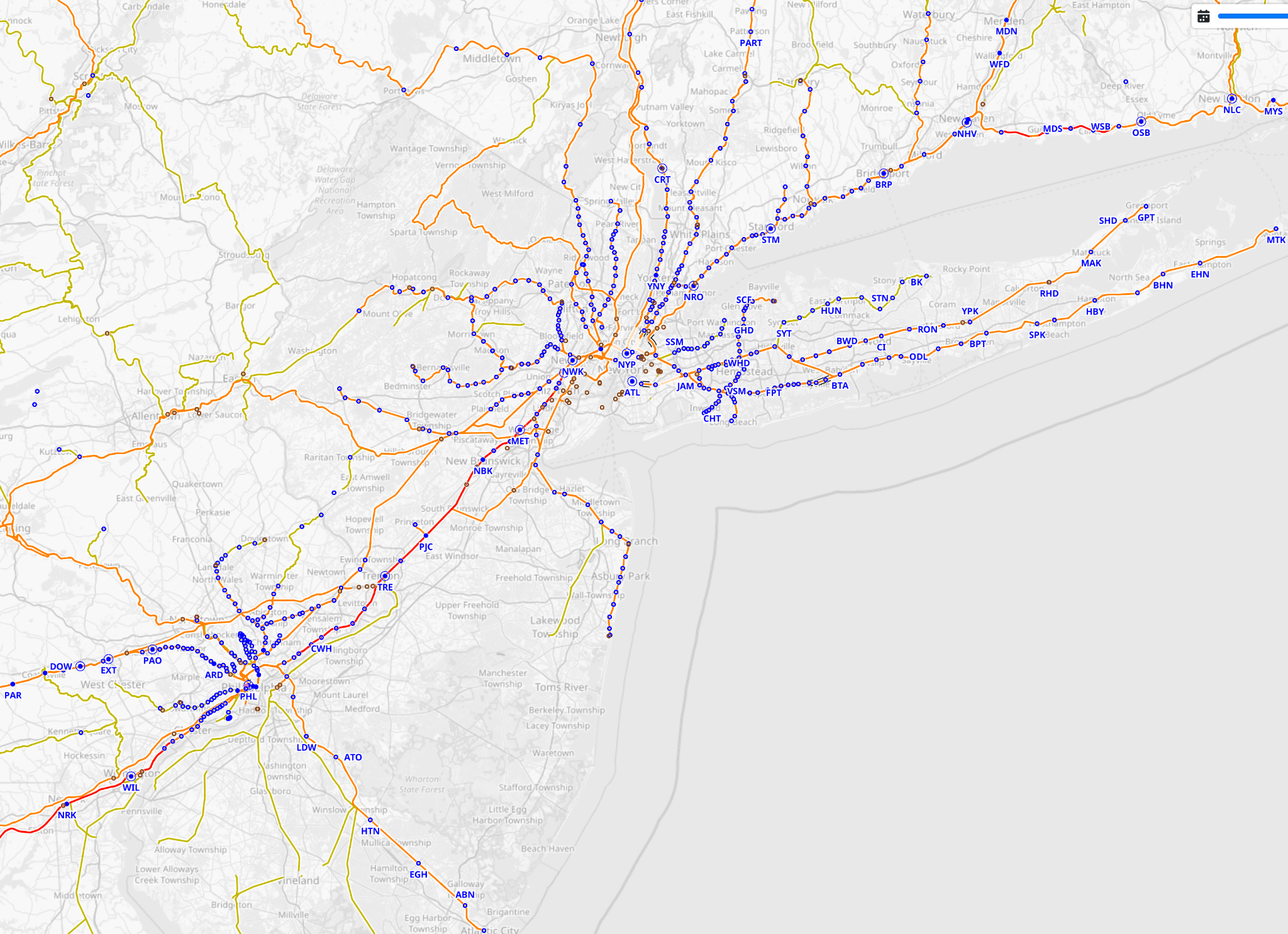 screenshot of OpenRailwayMap